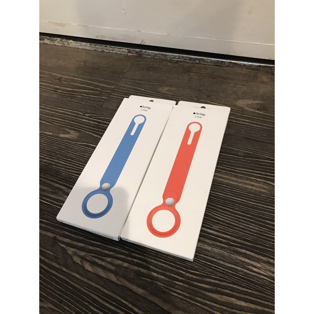 SEALED Set Of 2 Apple AirTag Loop - Capri Blue & Electric Orange. Fast Shipping